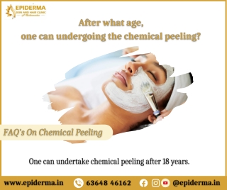 FAQs about Chemical Peeling | Best Skin Clinic in Bangalore | Epiderma Clinic