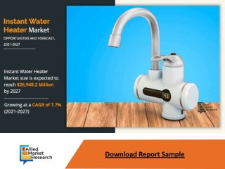 Instant Water Heater Market Expected to Reach $ 26,948.2 Million by 2027—Allied