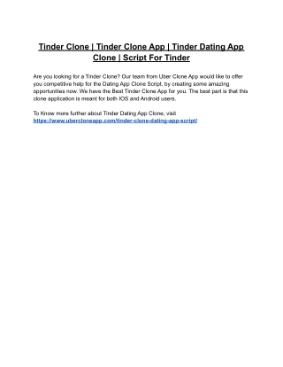 Tinder Clone | Tinder Clone App | Tinder Dating App Clone | Script For Tinder