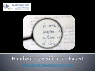 Handwriting Verification Expert – India Handwriting Experts