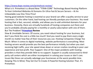 PrimeHost Review