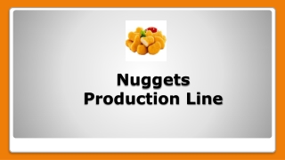 Nuggets Making Machine in India