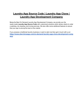 Laundry App Source Code | Laundry App Clone | Laundry App Development Company