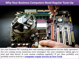 Why Your Business Computers Need Regular Tune-Up?