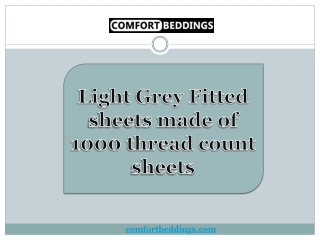 Light Grey Fitted sheets made of 1000 thread count sheets