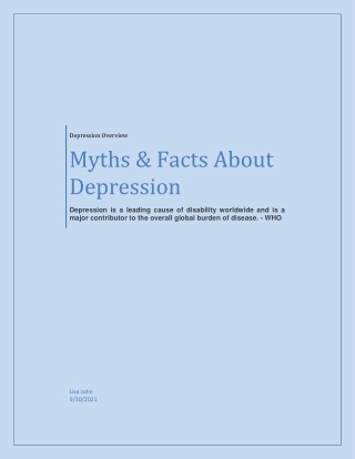 Myths About Depression