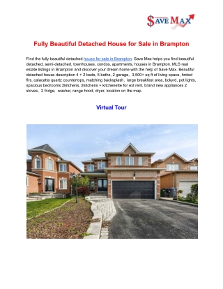 house for sale in brampton