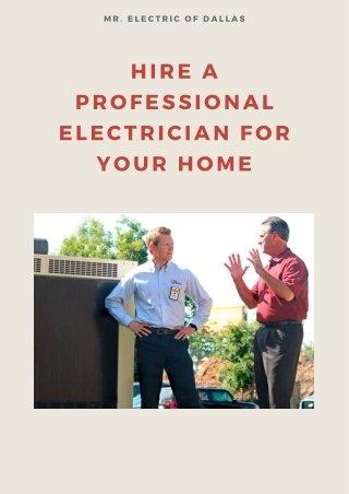 Hire Professional Electrician for Your Home