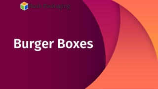 Custom Cardboard Burger Boxes