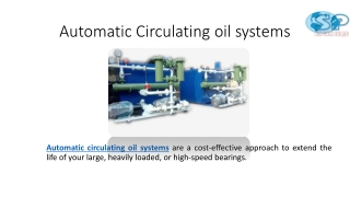 Automatic Circulating oil systems