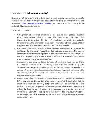 How does the IoT impact security