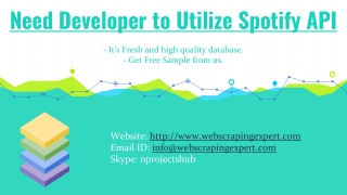 Need Developer to Utilize Spotify API