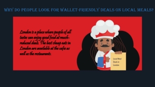 local meal deals in London.