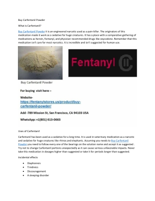 Buy Carfentanil Powder