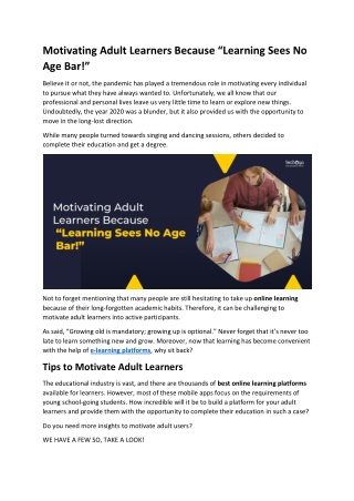 Motivating Adult Learners Because_Learning Sees No Age Bar