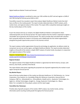 Digital Healthcare Market Trends and Forecast