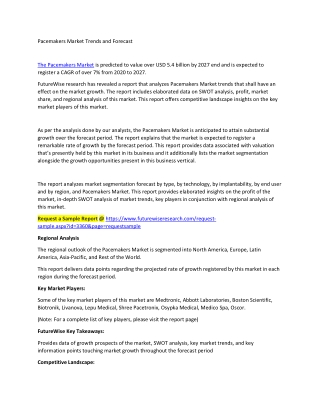 Pacemakers Market Trends and Forecast