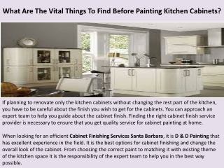 What Are The Vital Things To Find Before Painting Kitchen Cabinets?