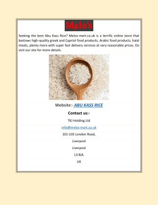 Abu Kass Rice | Melos-mart.co.uk