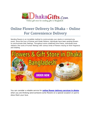 Online Flower Delivery In Dhaka