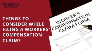 Things to Consider While Filing a Workers’ Compensation Claim