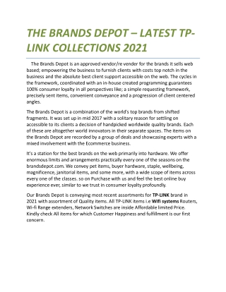 THE BRANDS DEPOT – LATEST TP-LINK COLLECTIONS 2021 1 (1)