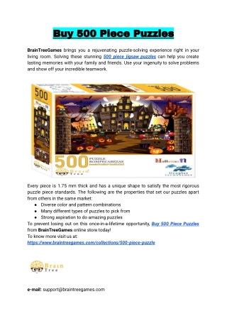 Buy 500 Piece Puzzles