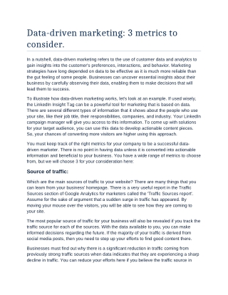 Alltake Data driven marketing