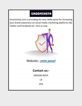 smm panel |Groominsta.com