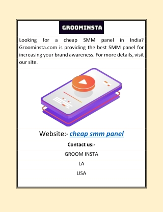 cheap smm panel |Groominsta.com