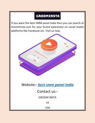 best smm panel india |Groominsta.com