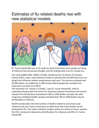 Estimates of flu-related deaths rise with new statistical models