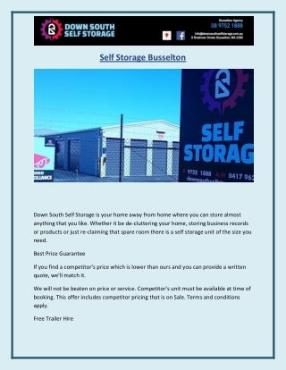 Self Storage Busselton