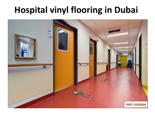 Hospital vinyl flooring in Dubai