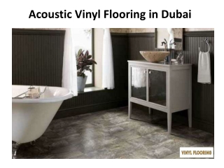 Acoustic Vinyl Flooring in Dubai