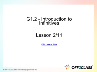 Teaching Infinitives: A Free Introductory ESL Lesson Plan