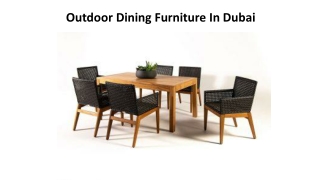 Outdoor Dining Furniture In Dubai