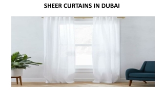 SHEER CURTAINS IN DUBAI