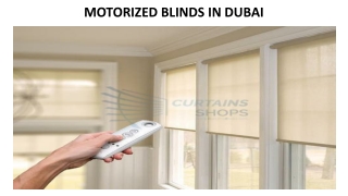 MOTORIZED BLINDS IN DUBAI