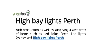 High bay lights Perth