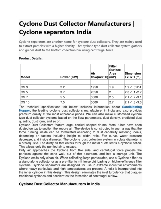 Cyclone Dust Collector Manufacturers-converted