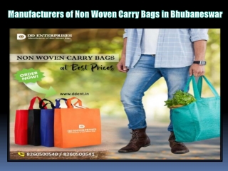 Manufacturers of Non Woven Carry Bags in Bhubaneswar
