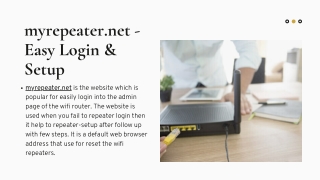 myrepeater.net - Easy Login & Setup