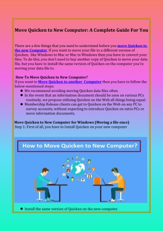 Move Quicken to New Computer - A Complete Guide For You