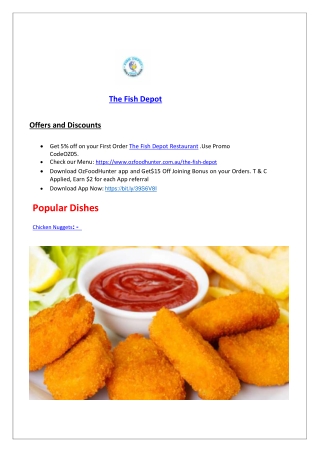 5% Off - The Fish Depot Delivery & Takeaway Menu Oxley, QLD