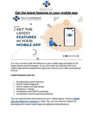 Get the latest features in your mobile app