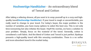 Hochwertige Handtücher -  Softer and more absorbent towel
