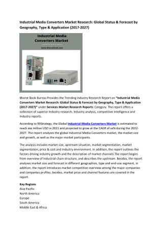 Global Industrial Media Converters Market Research Report 2021-2027