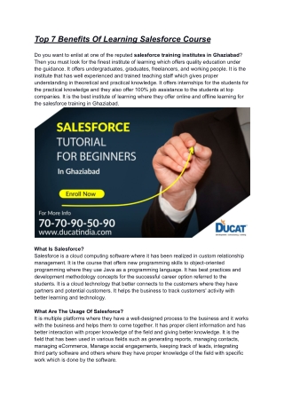Salesforce lighting course in Ghaziabad