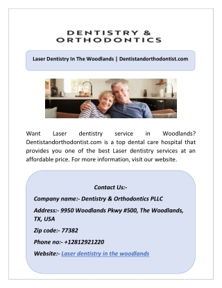Laser Dentistry In The Woodlands | Dentistandorthodontist.com